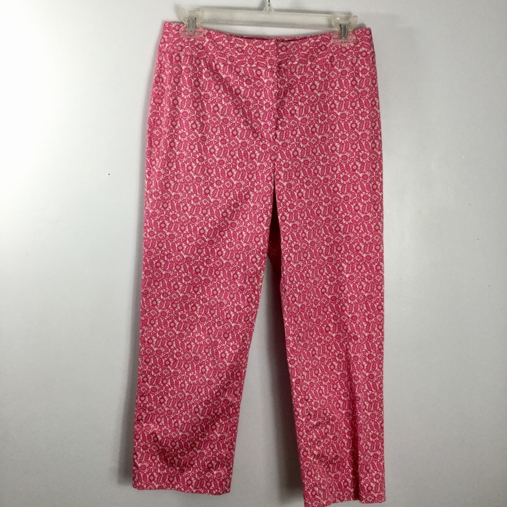 Eric New York Pink Floral Cropped Pants
